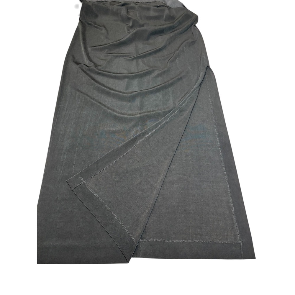Alex Evenings Beaded Formal Gown Size 12 Black Silver‎ Spaghetti Strap Maxi - Picture 5 of 13